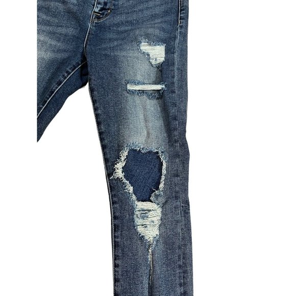 Urban Outfitters BDG Jeans Womens 2 Crop Twig High Rise Blue Distressed Raw Hem - Picture 7 of 14